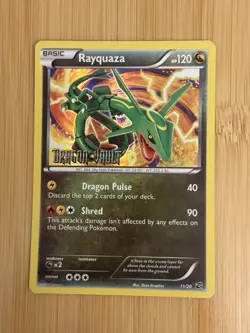 Pokemon TCG Rayquaza Dragon Vault Stamped Holo Card 11/20 - Image 2