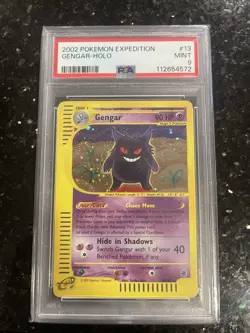 Pokemon Gengar Holo Card Expedition Base Set 13/165 PSA9 (POP 432) - Image 3