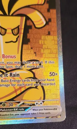 Pokemon TCG Gholdengo EX 252/182 SV04 Paradox Rift Holo Card - Conditional Wear - Image 4