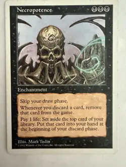 MTG: Necropotence Card Regular Fifth Edition Magic The Gathering - Image 1