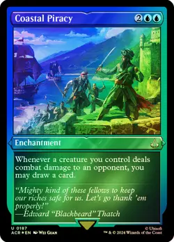 MTG FOIL Coastal Piracy Foil Etched - Assassin's Creed #187 - Image 1