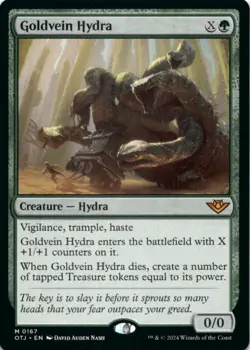 MTG Goldvein Hydra Normal NM Outlaws of Thunder Junction Magic 167 - Image 1