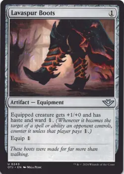 MTG Lavaspur Boots Normal NM Outlaws of Thunder Junction Magic 243 - Image 1