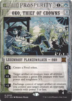 MTG Oko, Thief of Crowns Normal NM Outlaws of Thunder Junction: Breaking News Ma - Image 1
