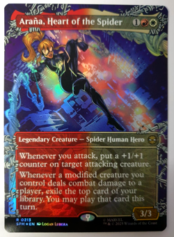 MTG Marvel Spider-Man - Arana, Heart of the Spider - FOIL Borderless - 0213 NM - Image 1