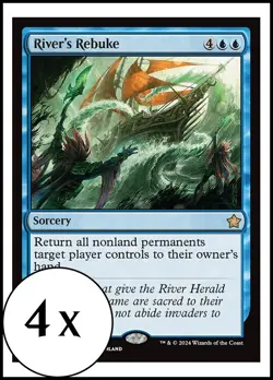 MTG - 4 x River's Rebuke - Foundations - Playset 4x x4 - Image 1