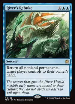 MTG - 4 x River's Rebuke - Foundations - Playset 4x x4 - Image 2