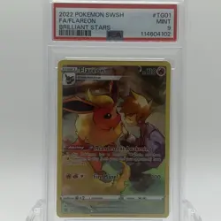 Pokemon TCG Brilliant Stars Flareon Full Art #TG01/TG30 PSA 9 MINT - Image 1