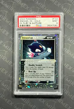 Pokemon PSA 9 Sneasel Ex #103 Holo EX Ruby & Sapphire 2003 English - Image 3