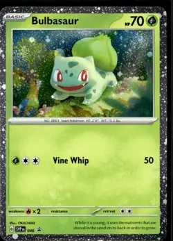 Pokemon Bulbasaur SVP 046 Cosmos Holo Scarlet Violet Black Star Promo Rare - Image 1
