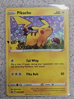 Pokemon TCG Pikachu Promo SWSH039 HOLO - 25th Anniversary GM Cereal Exclusive - Image 1