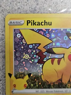 Pokemon TCG Pikachu Promo SWSH039 HOLO - 25th Anniversary GM Cereal Exclusive - Image 2