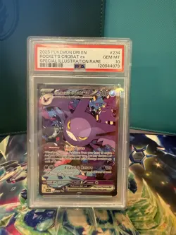 2025 POKEMON DESTINED RIVALS SPECIAL ILLUSTRATION TEAM ROCKET'S CROBAT EX PSA 10 - Image 1