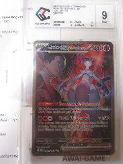 POKEMON CCC 9 (◕‿◕✿) POKEMON MEWTWO EX DE LA TEAM ROCKET ALT 231/182 NEUF FRENCH - Image 3