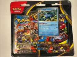 2 Pokemon TCG ME01 Mega Evolution 3 Pack Booster Blister Sealed Bundle New - Image 3