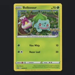 Bulbasaur SWSH231 Cosmos Holo Promo Pokemon GO Stamped Pokemon TCG LP 🔥 - Image 1
