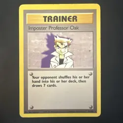 Pokemon Vintage Non-Holo Rare Imposter Professor Oak Base Set 73/102 1999 WotC - Image 1