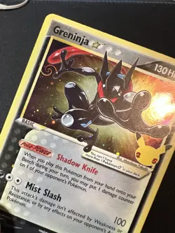 Greninja Gold Star SWSH144 Celebrations Pokemon 🌀HD GALAXY SWIRL W/ HOLO BLEED - Image 1