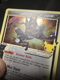 Greninja Gold Star SWSH144 Celebrations Pokemon 🌀HD GALAXY SWIRL W/ HOLO BLEED - Image 2
