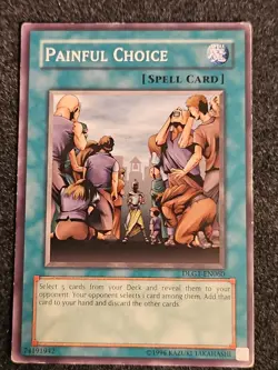 1x (LP) Painful Choice - DLG1-EN060 - Common - Unlimited Edition YuGiOh - Image 1