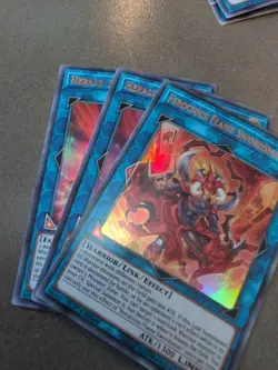 Yugioh 3X Ferocious Flame Swordsman DUOV-EN032 Ultra Rare 1st Ed NM - Image 1