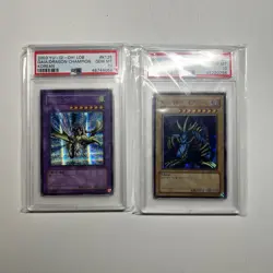 2003 YuGiOh Tri-Horned Dragon LOB-K000 Korean PSA 10 Gem Mint & Dragon Champion - Image 1
