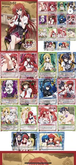 New Chara sleeve collection High School DxD Chara W/ 14 Promo Cards - Very Rare - Image 1