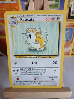 Pokemon TCG Raticate Base Set 4th Print, Uncommon Card 40/102 light play - Image 2