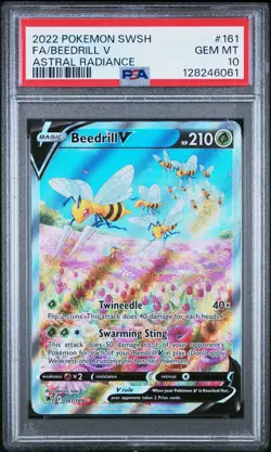 PSA 10 GEM MINT Beedrill V 161/189 Astral Radiance Alt Art Holo Pokemon Card - Image 1