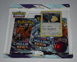 Pokemon Chilling Reign 3 Pack Blister- Snorlax Promo Card - Image 1