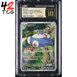 CGC Pristine 10 Snorlax 181/165 Pokemon Japanese Pokemon Card 151 sv2a - Image 1