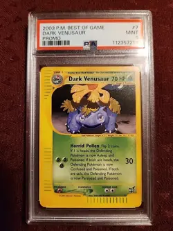 Pokemon Dark Venusaur Best of Game #7 Promo Card TCG Nintendo 2002 Graded PSA 9 - Image 1