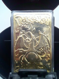 LIMITED EDITION CHARIZARD 23K Gold-Plated TRADING CARD in POK'EMON BALL - OPENED - Image 4