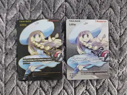 Lillie Trainer Silver & Black Foil Fan Art Vinyl Collector Pokemon Card 147/149 - Image 1