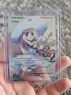 Lillie Trainer Silver & Black Foil Fan Art Vinyl Collector Pokemon Card 147/149 - Image 3