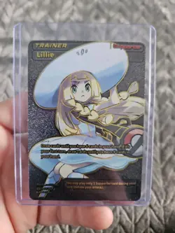 Lillie Trainer Silver & Black Foil Fan Art Vinyl Collector Pokemon Card 147/149 - Image 4