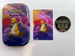 Pokemon TCG Mini Tin Kanto Dragonite - Empty Tin Art Card And Coin Only - Image 1