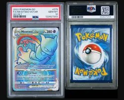 Pokemon Go Mewtwo VSTAR Rainbow Secret Rare Card #79 PSA 10 - Image 1