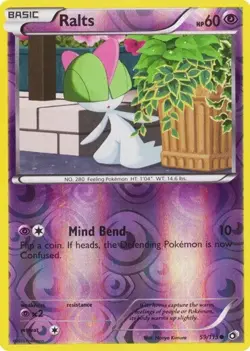 Ralts 59/113 Reverse Holo Legendary Treasures Pokemon Card LP - Image 1