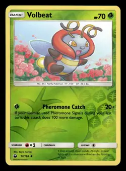 Volbeat 17/168 Reverse Holo S&M Celestial Storm Pokemon Card - Image 1