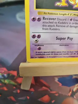 Pokemon Kadabra TCG Uncommon Card 32/102 Shadowless, Base Set, Light Play LP - Image 5