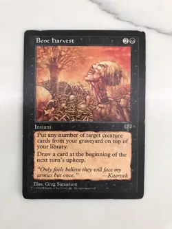Bone Harvest MTG Magic the Gathering Card MP Moderately Played Mirage - Image 1
