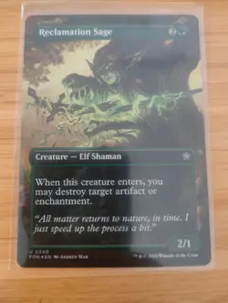 MTG Reclamation Sage (FOIL Borderless) 0340 Foundations M/NM Free UK P&P - Image 1