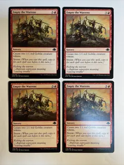 4x Mtg Dominaria Remastered Empty The Warrens NM/M Magic The Gathering - Image 1