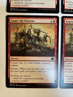 4x Mtg Dominaria Remastered Empty The Warrens NM/M Magic The Gathering - Image 2