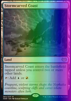 MTG Stormcarved Coast (265/596) Innistrad Crimson Vow LP FOIL - Image 1