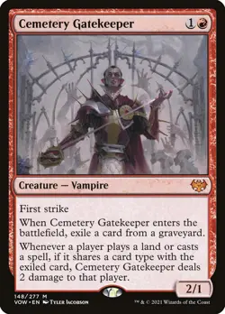 MTG Magic the Gathering Cemetery Gatekeeper (148/596) Innistrad Crimson Vow LP - Image 1