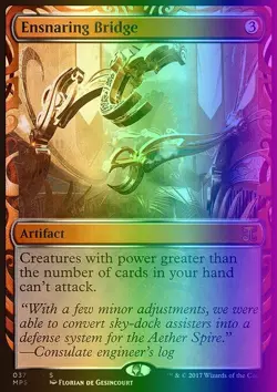 MTG Magic the Gathering Ensnaring Bridge (37/54) Kaladesh Inventions LP FOIL - Image 1