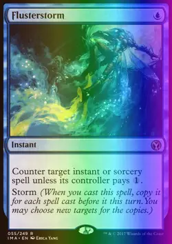 MTG Magic the Gathering Flusterstorm (55/256) Iconic Masters LP FOIL - Image 1