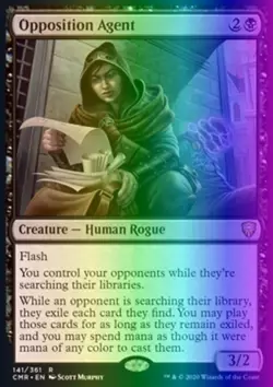 MTG Magic the Gathering Opposition Agent (141/794) Commander Legends LP FOIL - Image 1